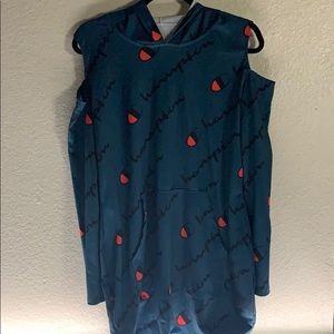 Champion Sweater Dress W/ Hoodie